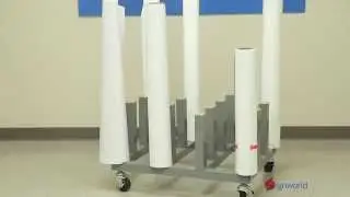 Vinyl Media Roll Cart - Heavy Duty