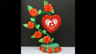 DIY-Paper Heart Showpiece Making at Home 💗😍🔥 #diy #showpiece #handmade #papercraft