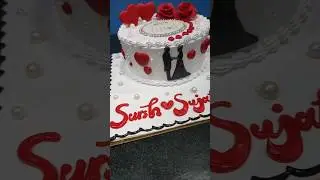 Engagement decorating cake #umarcakemaster