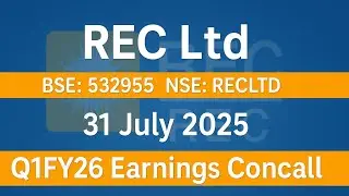 REC Ltd Q1FY26 Concall | Earnings Conference Call Q1 Results 2026 #Rec #Concall