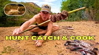 Solo Bow Hunt Catch & Cook in the Bush