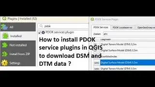 How to install PDOK service plugins in QGIS to download DSM and DTM data | #QGIS | Plugins | PDOK