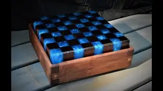 Walnut and Epoxy Resin Chess Board