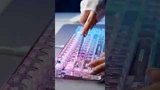 AI ASMR (Veo 3) Glass Keyboard Slice ✨ | 투명 유리 키보드 자르기