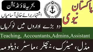 Bahria Foundation Jobs  pak Navy institutes