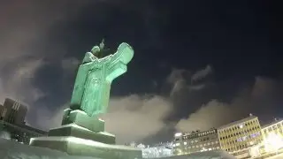 &Aacute;rnarh&oacute;ll & Ing&oacute;lfur Arnarson Statue, GoPro, Night lapse (test)