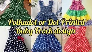Polkadot or Dot Printed Baby Girls Frocks Designs 2023|Ideas Stitching Dot Print Frocks #stitching