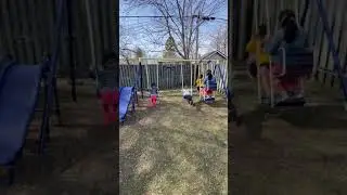 #Walmart&rsquo;s Backyard swing set! Best for pandemic :)