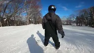 Andy & kids @ Furano top of Kitanomine Zone