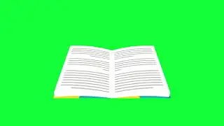 Book opening on a green background 4K animation free download