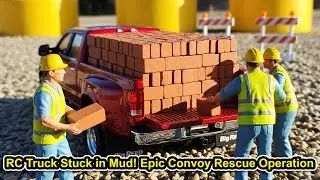 Building a Village | RC Truck Brick Delivery & Rescue