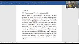 GENERAL DISCUSSION OF 2016 LAND LAW QUESTION-  FREE REVISION FOR 2022 GLS ENTRANCE EXAMINATION