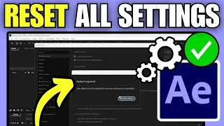 Как сбросить настройки Adobe After Effects до значений по умолчанию