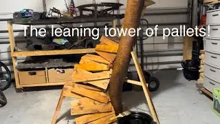 DIY Crawler course build.  The leaning tower of pallets