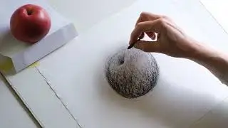 Sketching an Apple with Conté crayon by Yanny Petters.