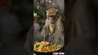 Monkey Chinese 🧑&zwj;🍳 chef 😂 #monkey #monkeycooking #ai