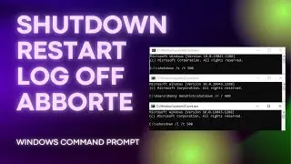 Teknik Shutdown, Restart, Log Off dan Batal pada Windows Menggunakan Command Prompt (CMD)