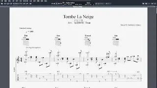 吉他譜F _Tombe La Neige (正在下雪)   Guitar Pro 7