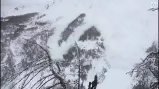 Lawinen-Grossversuch im Wallis