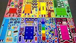 [🌟paper diy🌟] Decorating Numberblocks Sticker Book 🟥🟧🟨 넘버블럭스 숫자 스티커asmr