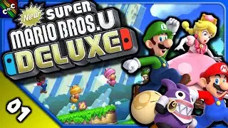 MULTIPLAYER MARIO IS HECTIC! | New Super Mario Bros. U Deluxe 4 PLAYER CO-OP Episode 1 | Couch Plays