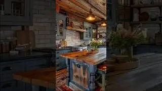 🔥 This Rustic Kitchen is Pure Warm Vibes! #RusticKitchen #FarmhouseStyle #CozyHome #InteriorDesign