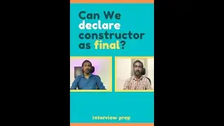 Can We declare constructor as final in Java?