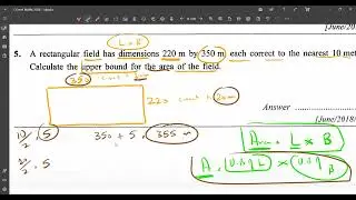 Limits Of Accuracy - Important Past Paper Question O level / IGCSE Maths !!!