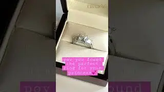 .950 Platinum 3-Stone Princess Diamond Engagement Ring #shorts #rings