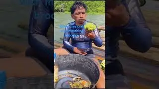 mukbang live crab with broccoli #boy kilaw#seafood#pinoymukbang