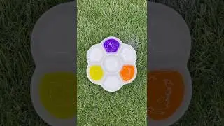 Mixing Colors 💜💛🧡#creativeart#ColorExperiment#ArtVibes