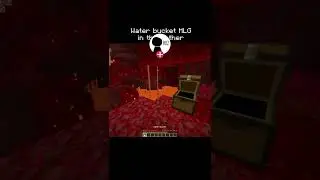 Water bucket MLG in the nether.. #MineCraft #gaming #minecrafthacks #minecraftbedrock #minecraftja