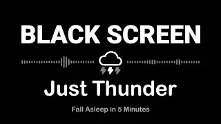 10 Hours of Distant Thunder Sounds No Rain ⚡️ Insomnia Relief