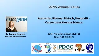 Academia, Pharma, Biotech, Nonprofit - Career transitions in Science │ Dr Joanne Kamens