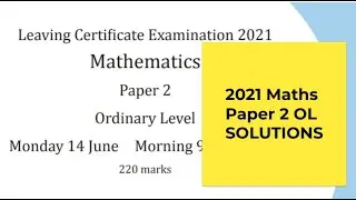 2021 LC Maths Paper 2 Ordinary Level Question 3