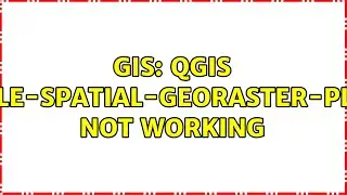 GIS: QGIS Oracle-Spatial-GeoRaster-Plugin not working