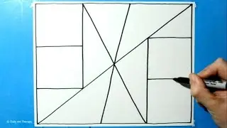 Daily Line Illusion #142 / Calming 3D Pattern / Satisfying Spiral Drawing / Art Therapy