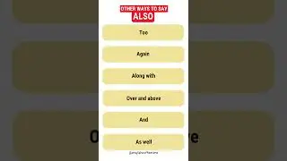 #2 Also Synonyms | Synonyms words of Also | Word of the Day #trending #english #shorts #learnenglish