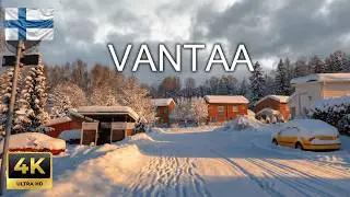 Silent Winter Walk in Vantaa ❄️ Cozy Snowy Neighborhood in Extreme Cold | Finland 4K