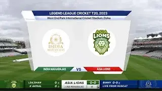 LIVE : India Maharajas vs Asia Lions || Legends League Cricket 2023 | LLC MASTERS 2023