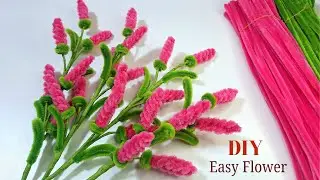 DIY Pink Spike Flowers with Pipe Cleaners | Easy Filler Stem Tutorial 🌸