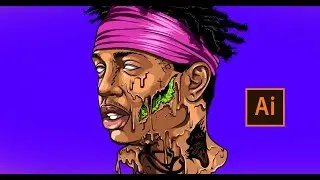 Ski Mask the Slump God  - Cartoon Speedart / Adobe Illustrator  (Official Video)