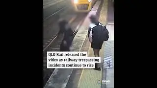 Shock video shows commuters running in front of trains