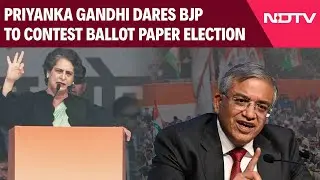 Priyanka Gandhi Speech | Priyanka Gandhi Dares BJP To Contest Ballot Paper Election