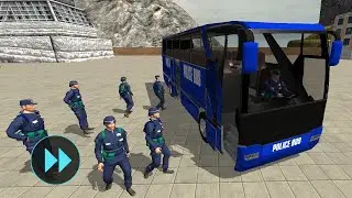 Us Police Bus Coach Driving &ndash; Off-road Police Soldier Transporter Bus Android Gameplay