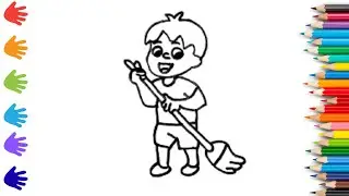 How To Draw cute baby Drawing, Painting & Coloring For Kids and Toddlers_ Child Art 🐋🌈🎨