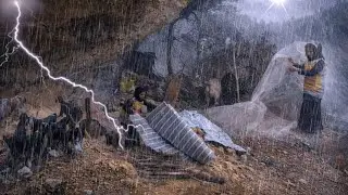 “Survival Challenge in a Rainy Mountain Cave | Struggle to Survive and Save Livestock” ✅
