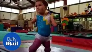 Adorable video shows brave girl with no limbs doing gymnastics