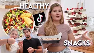 TRYING TikTok HEALTHY SNACKS
