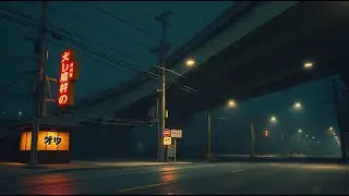 Falling Asleep at 2 AM 🍜 Silent Japan Corner, Gentle Rain & Soft Lo-Fi Ambience